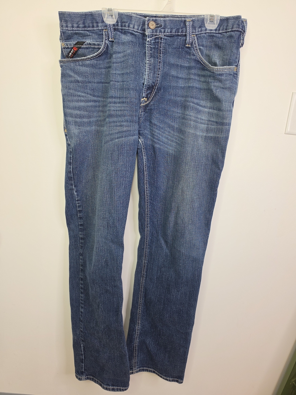 Ariat FR M4 Low Rise Straight Jeans Men’s 38x34 Blue Western Workwear